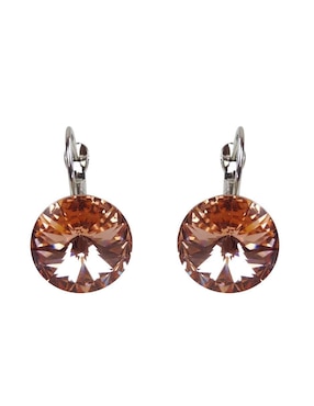 Aretes circulares Ocean Heart Summer con acabado brillante cristal