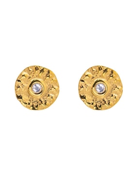 Aretes circulares Oro Angelus zirconia