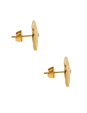 Aretes circulares Oro Angelus zirconia
