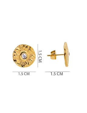 Aretes circulares Oro Angelus zirconia