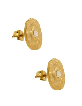 Aretes circulares Oro Angelus zirconia