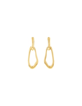 Aretes de aro Calvin Klein Ck Statement Links con acabado brillante
