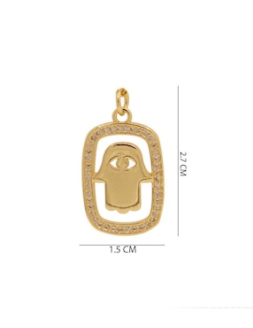 Collar con dije de mano de fátima Oro Angelus