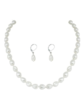 Aretes y collar Arette Perlas de Mallorca perla