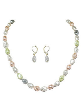 Aretes y collar Arette Perlas de Mallorca perla