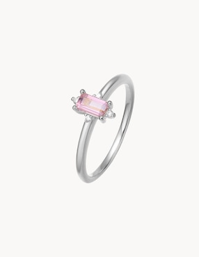 Anillo rectangular Apodemia Girl Power P 925 de plata turmalina pulido