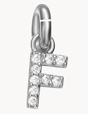 Imagen de producto Charm de letra f Apodemia classic de plata P 925 circonita