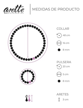 Aretes, collar y pulsera Arette Perlas de Mallorca perla