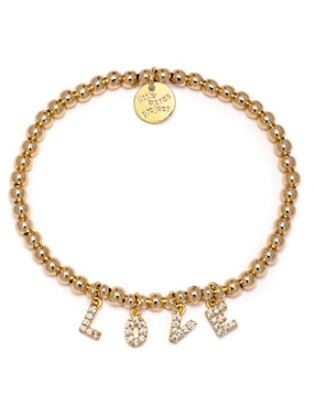 Pulsera Little Words Project Dripping Gold con acabado chapa de oro