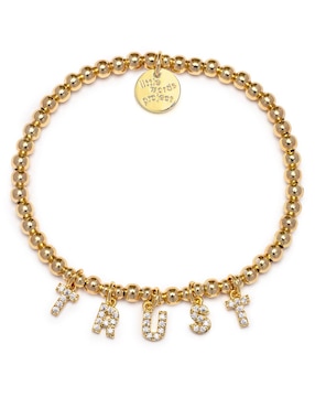 Pulsera Little Words Project Trust con acabado chapa de oro