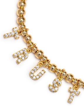 Pulsera Little Words Project Trust con acabado chapa de oro