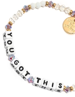 Pulsera Little Words Project Friendship con acabado chapa de oro