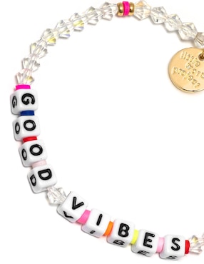Pulsera Little Words Project Good Vibes con acabado chapa de oro