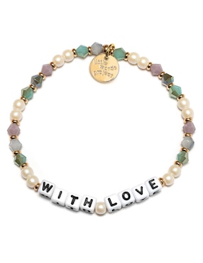 Brazalete Little Words Project With Love con acabado chapa de oro