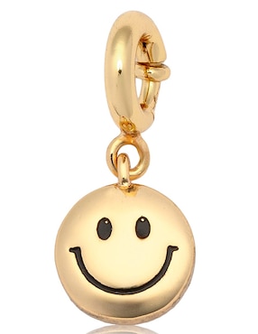 Charm Little Words Project Smiley Face con acabado chapa de oro