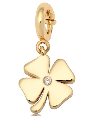 Charm de flor Little Words Project 14 K circonita
