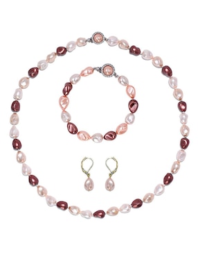 Aretes, collar y pulsera Arette Perlas de Mallorca perla
