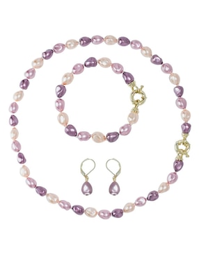Aretes, collar y pulsera Arette Perlas de Mallorca perla