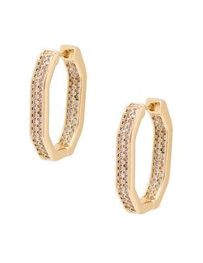 Arracadas Oro Angelus con acabado brillante zirconia