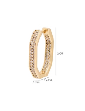 Arracadas Oro Angelus con acabado brillante zirconia