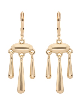 Aretes Nine West Gold Teardrop con acabado brillante