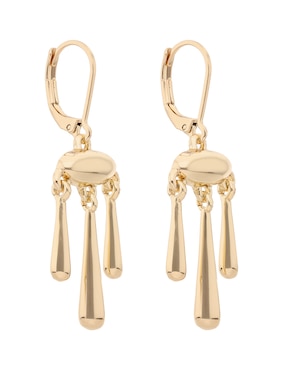 Aretes Nine West Gold Teardrop con acabado brillante