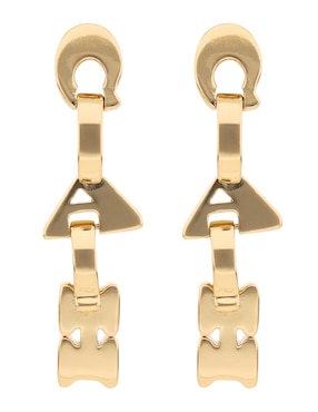 Aretes Coach con acabado brillante