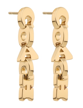 Aretes Coach con acabado brillante