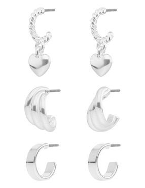 Set de aretes Napier con acabado brillante