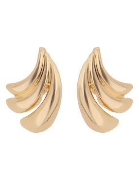 Aretes de media luna Napier con acabado brillante