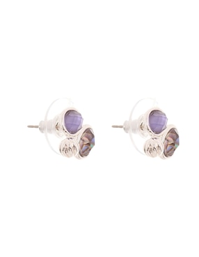 Set de aretes Napier Abalone con acabado brillante