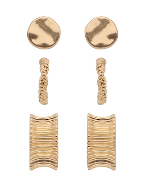 Set de aretes Napier con acabado pulido