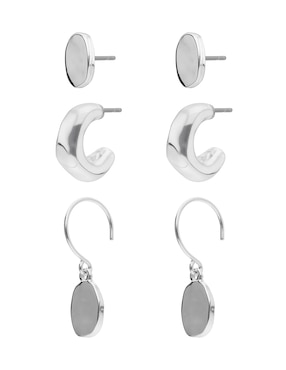 Set de aretes Nine West con acabado brillante