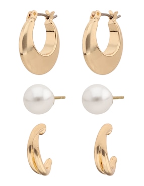 Set de aretes Napier con acabado brillante