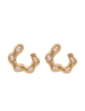 Aretes Oro Angelus con acabado brillante zirconia