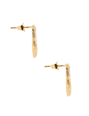 Aretes Oro Angelus con acabado brillante zirconia