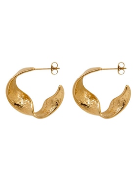 Aretes de aro Oro Angelus con acabado brillante