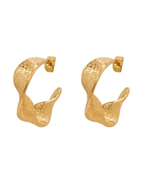Aretes de aro Oro Angelus con acabado brillante