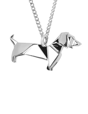 Colgante Y Dije de perro Necora origami animal planet de plata P 925