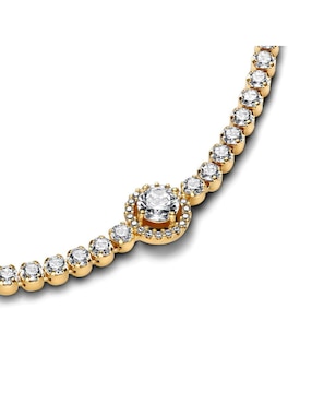 Brazalete Pandora de plata P 925 Eterna con acabado baño de oro