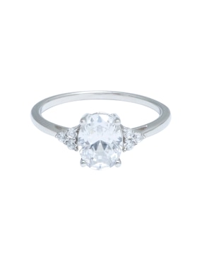 Anillo ovalado Carré Shine P 925 de plata zirconia brillante