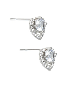 Broqueles de corazón Westies con acabado pavé cristal