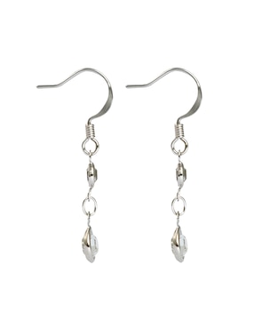 Aretes de círculo Mossimo con acabado baño rodio cristal