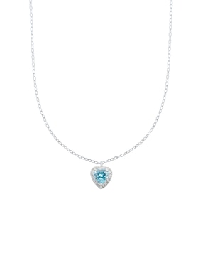 Collar con dije de corazón Carré Encanto de plata P 925