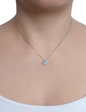 Collar con dije de corazón Carré Encanto de plata P 925
