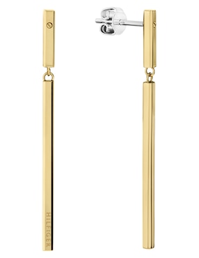 Aretes Tommy Hilfiger Linear con acabado brillante