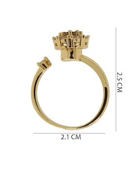 Anillo de flor Oro Angelus zirconia brillante