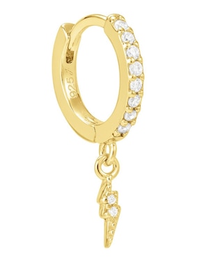 Piercing de rayo Carmela Mía de plata P 925 con acabado baño de oro zirconia
