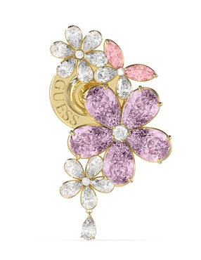 Aretes de flor Guess Lily con acabado brillante circonita