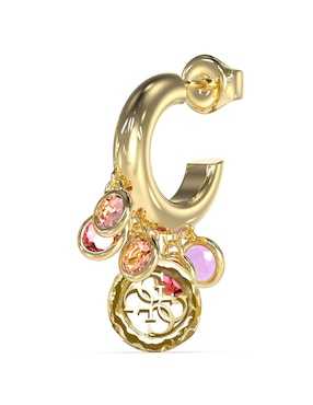 Aretes redondos Guess Petra con acabado brillante circonita